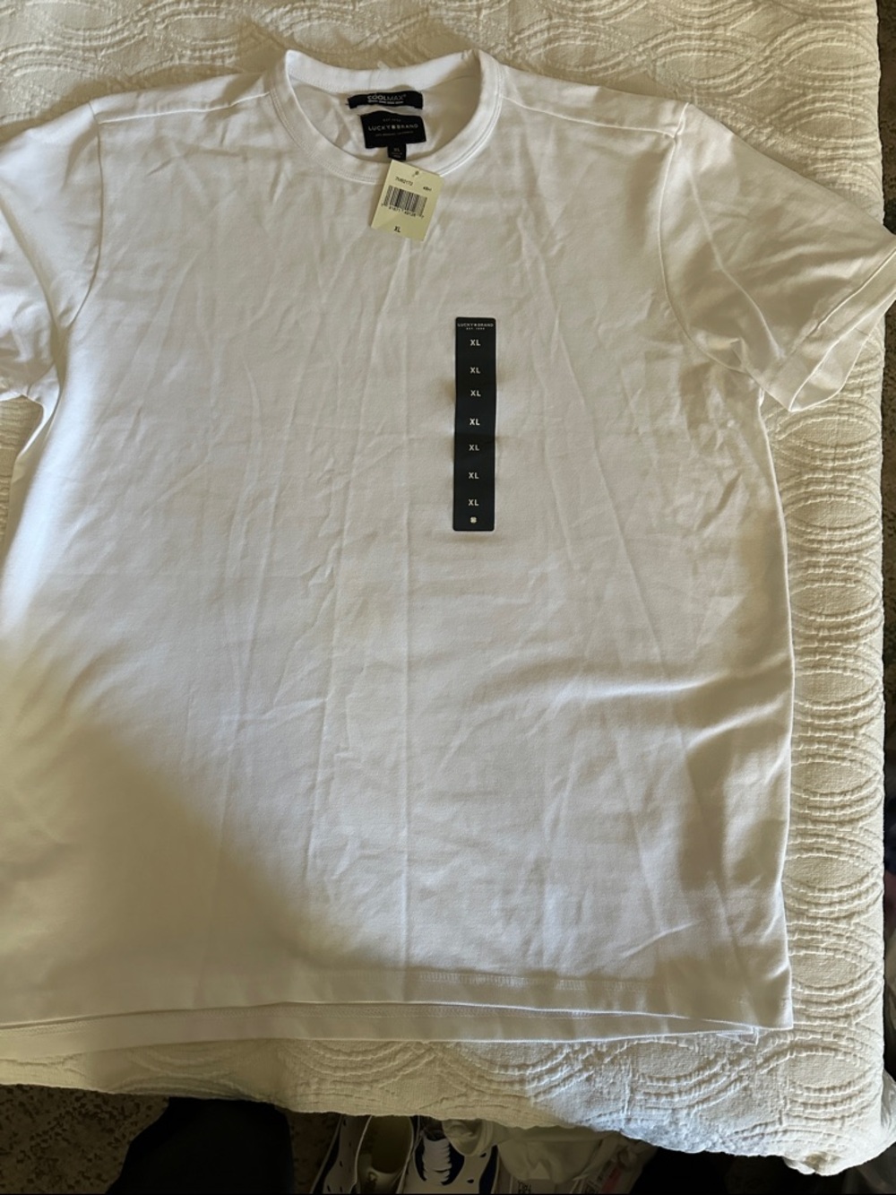 Lucky Brand White Short Sleeve Crew Neck Tee